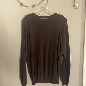 ZARA Men’s Olive Sweater with elbow patch, Size Medium